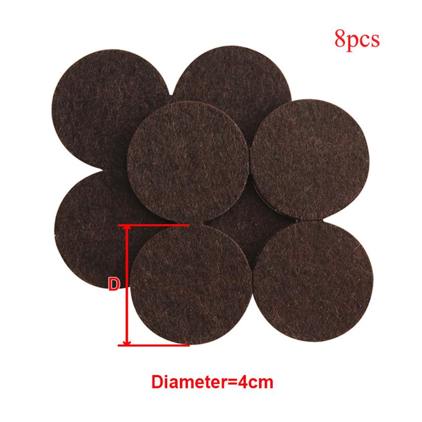 Self Adhesive Felt Chair Leg Protectors Chair Pad Furniture Feet Mute Chair Stoppers Anti-Slip Pad Round Table Foot Caps for Leg