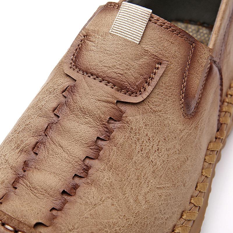 Handmade Casual Leather Shoes Men Loafers Moccasins Man Flats Shoes