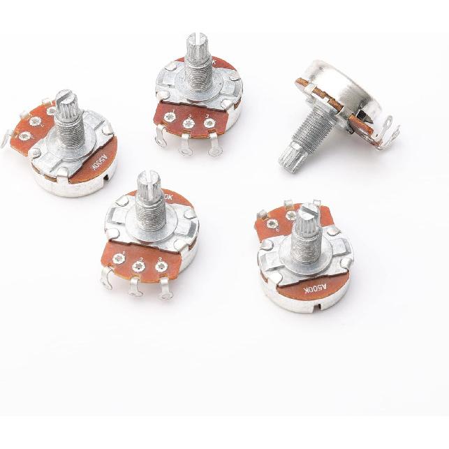 A500k ELectric Bass Guitar Potentiometer Volume Tone Pots Audio Tone Switch Pack of 5