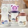 330ML Children's Water Bottle Baby Learning Cup Portable Cartoon Straw Cup Creative Feeding Cup Straw and Lid Drink Cup