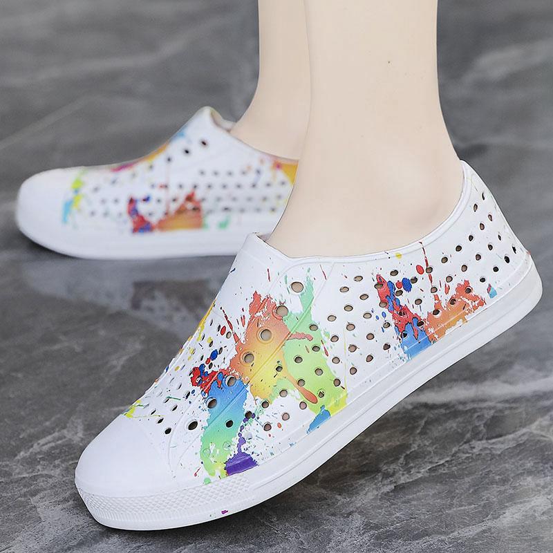 Mode Neue Mode Herren Sandalen Bunte Freizeitschuhe Herren Hausschuhe Outdoor Indoor Designte Persönlichkeit Herrenschuhe Sommer Rutschfest