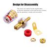 EIGHTNOO Speaker 4mm Plug Wiring Connection 4 4 Gold-Plated Terminals, Binding, Post-Banana Compatible, (8-Piece Set Red, Black)