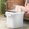 SOLLENT Electric Foot Bath, Deep Footbath Bucket with Far-Infrared Foot Bath, Automatic 47℃ Heating and Heating Function, Automatic Heating and Bubbl