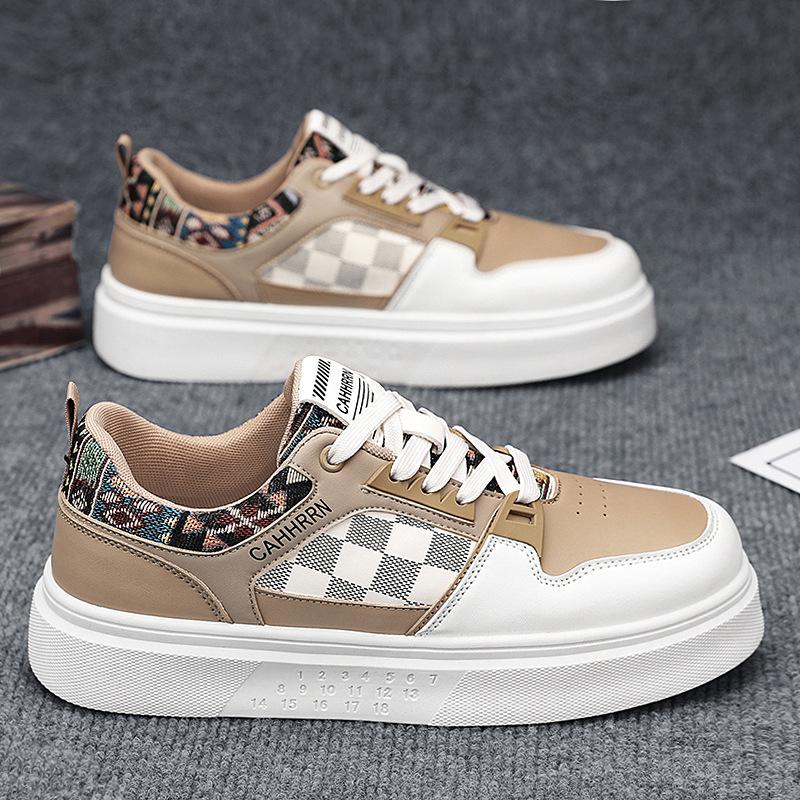 

Men s shoes 2025 summer new youth trend campus personalized leather casual shoes breathable comfortable thick baseplate shoes 39
