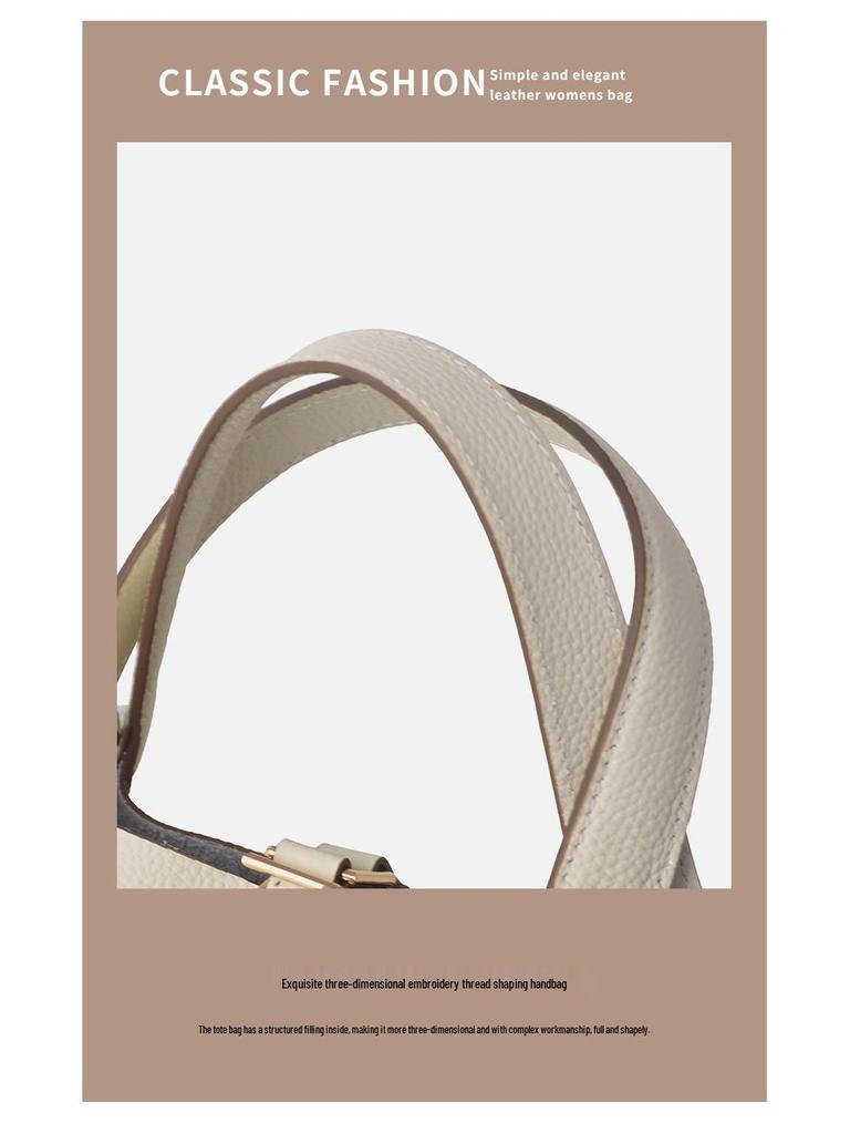 High-Grade Leather Large Capacity Women's Bucket Crossbody Bag - Bridal, Mommy, Handbag