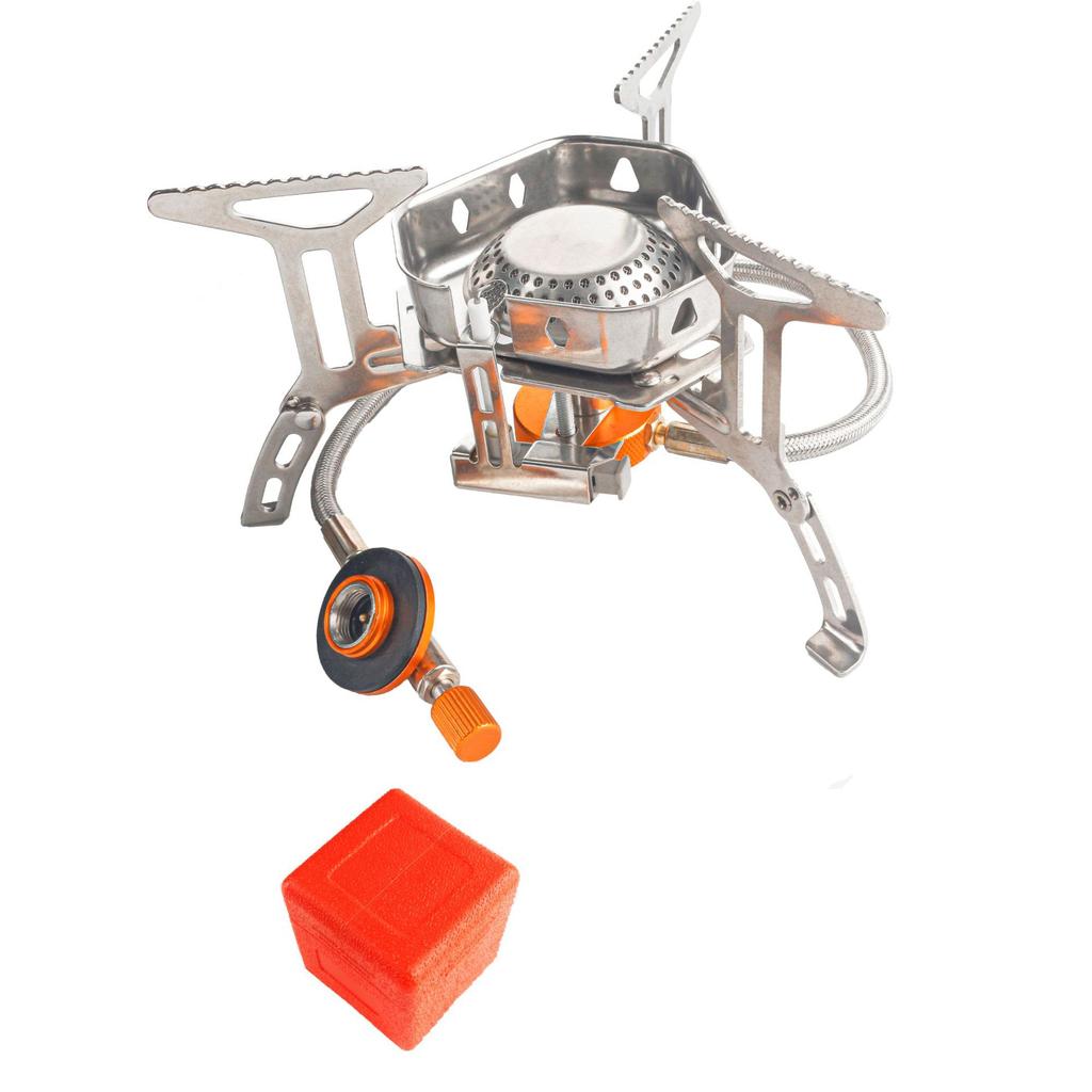 Winddichter Outdoor-Brenner, geteilter Camping-Gaskocher, tragbarer flacher Picknick-Gasherd, Brenner mit elektronischer Zündung