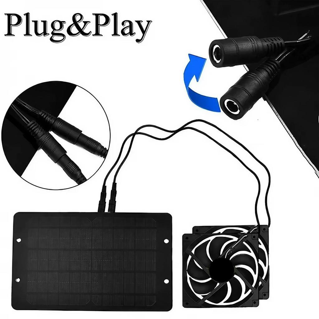 10W Solar Exhaust Fan 12V Mini Ventilator Solar Panel Powered Air Extractor for RV Roof Home Ventilation