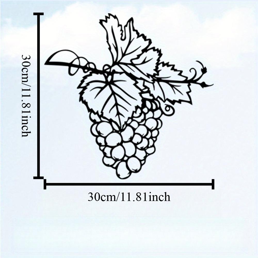 Metal Wall Art Vintage Grapevine Kitchen Decor Iron Cutout Design Rustic Home Gift