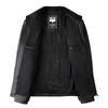 New Chinese Men's Leather Jacket Stand-up Collar Spring and Autumn Leather Clothes Jacket Dad Middle-aged Leather Shirt Business