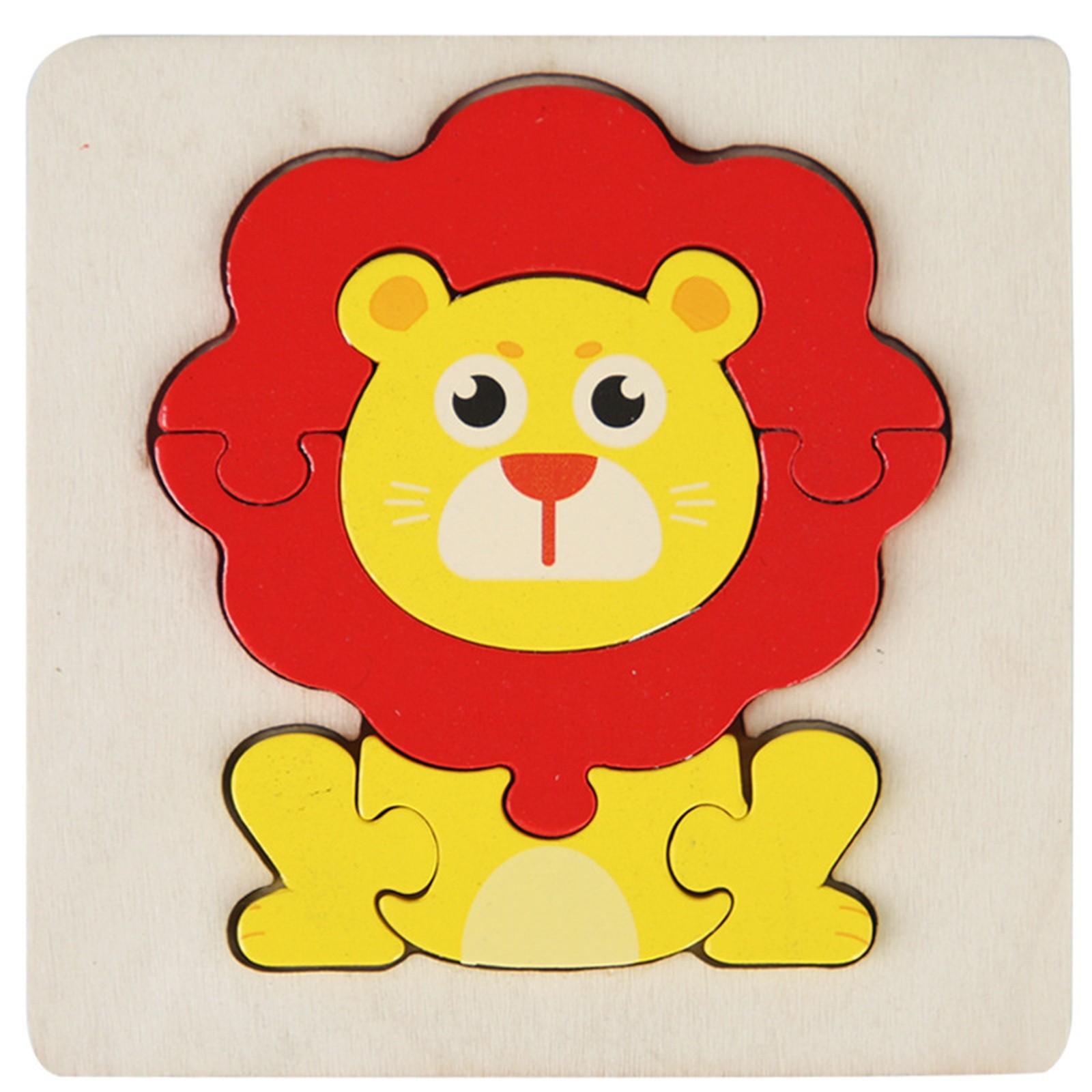 

Высококачественная 3D деревянная головоломка для детей, мультяшное животное, дорожное движение, раннее обучение, познавательная игра, головоломка, игрушки для детей One Size красный