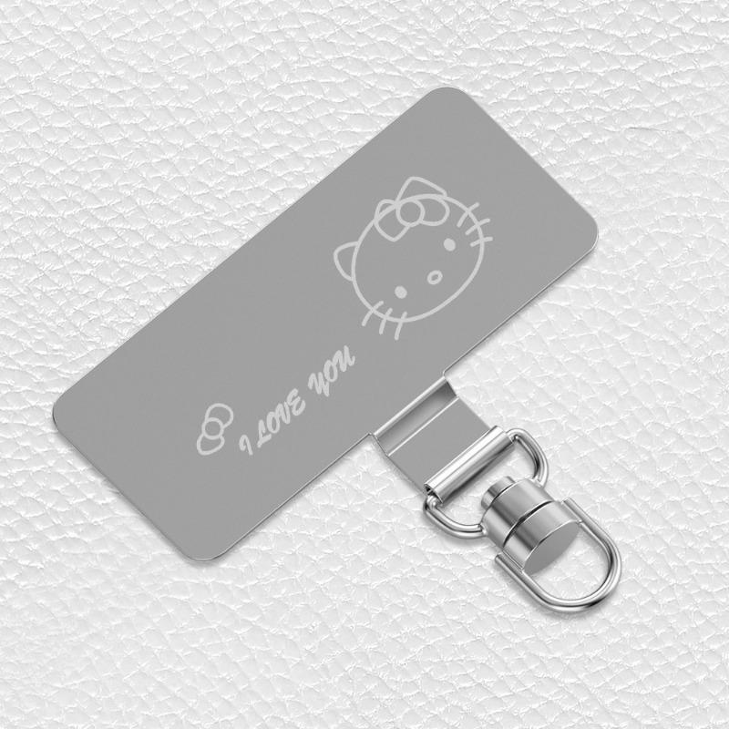 Universal Phone Lanyard Pad Metal Back Sticker Fixing Clip Crossbody Phone Card