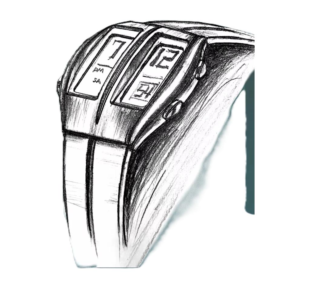Futuristisches Weltraumkapsel-Design BGL Ideen Retro Elektronische Geschenk-Uhren Stoppuhr Hintergrundbeleuchtung Tag Monat Digitale Armbanduhr BenlyDe