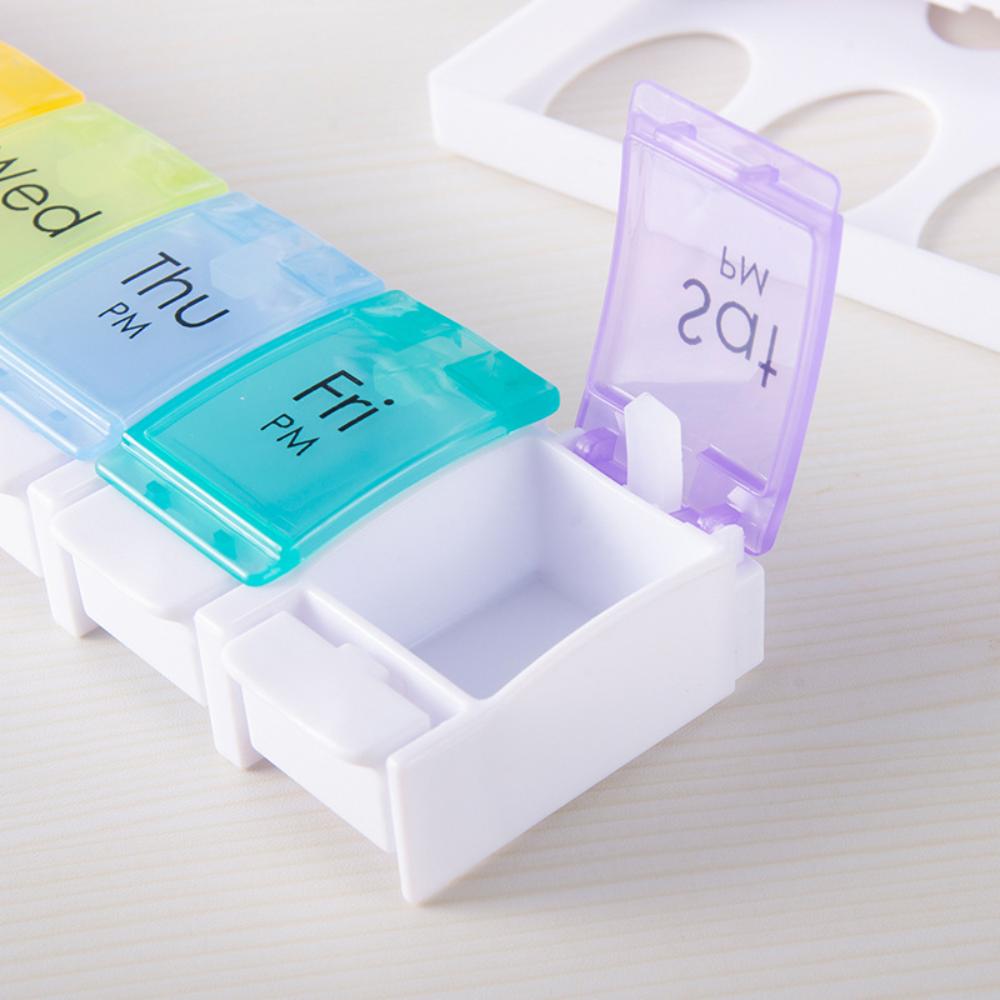 Large Pill Boxes and Organizer 2 Times A Day Pill Case 14 Compartments Pill Dispenser To Hold Big Vitamin Supplements Fish Oil