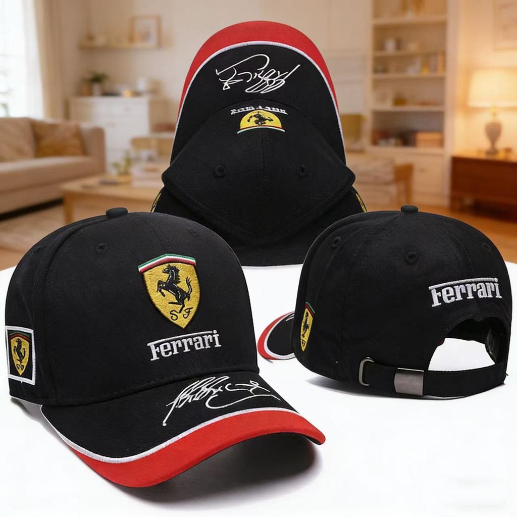 Fashion F1 Ferrari Fan Racing Men's Sun Hats Team Outdoor Baseball Caps For Ferrari Stradale Roma 488 Spider SF90 Accessories