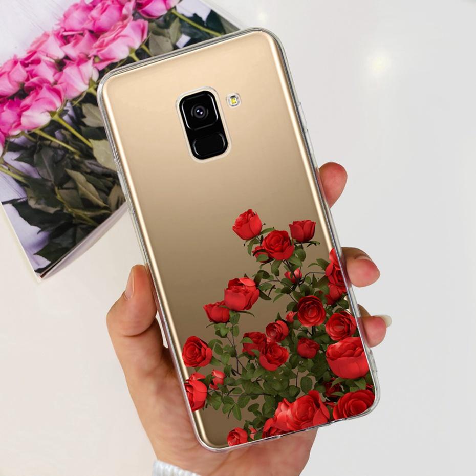Schöne Hülle mit Aufdruck für Samsung Galaxy A8 (2018) / A8+ (2018) Weiche Silikon-TPU-Rückabdeckung für Samsung A8 A 8 Plus Handyhüllen