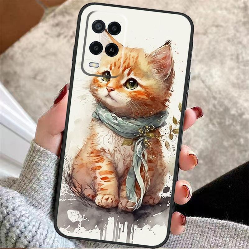 Kitted Cats Cute Case For Oppo A38 A74 A94 A54 A18 A58 A78 A98 A80 A60 A40 A96 A76 A16 A15 A17 A57 A77 A5 Pro