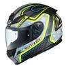 OGK KABUTO SHUMA FROZE Full Face Motorcycle Flat Helmet, Black/Yellow (Size M)