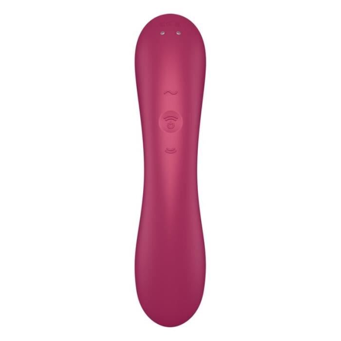 Stimulateur - satisfyer - curvy trinity 1 - bordeaux - silicone médical - étanche ipx7