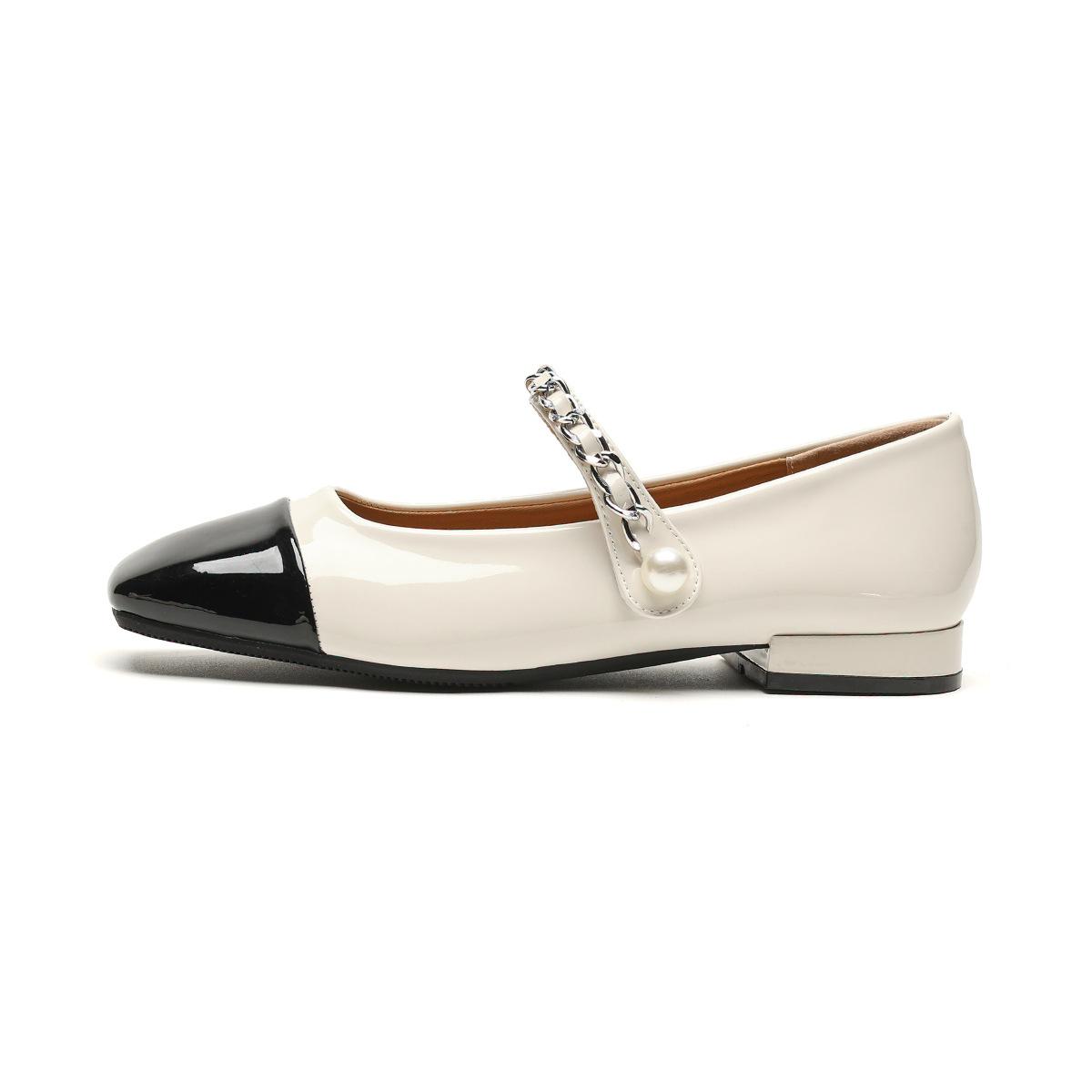 

Туфли Weiwei girl 220-1 с квадратной головкой и плоской подошвой, туфли Mary Jane для девочек со светлым ртом, подходящие по цвету к стилю феи, на низком каблуке, одинарные 35