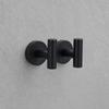 2 PCS Black Robe Hook Compact Design Coat Hook Stable Towel Hook  Bathroom Kitchen Garage Closet