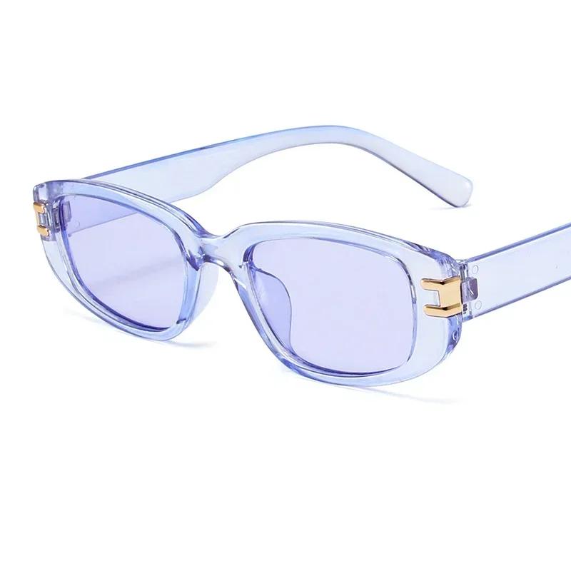 

Retro Small Rectangle Women S Sunglasses Ins Popular Vintage Beige Luxury Design Clear Sun Glasses Fashion Ladies Eyewear As Picture