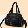 Women's Soft Leather Shoulder Bag Large Capacity Lightweight Crossbody Bag Mother Bag