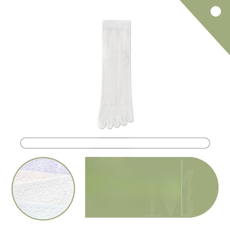 Summer Socks for Women: Thin Mesh Mid-calf Socks, Summer Five-finger Pilates Socks, Thigh-high Socks