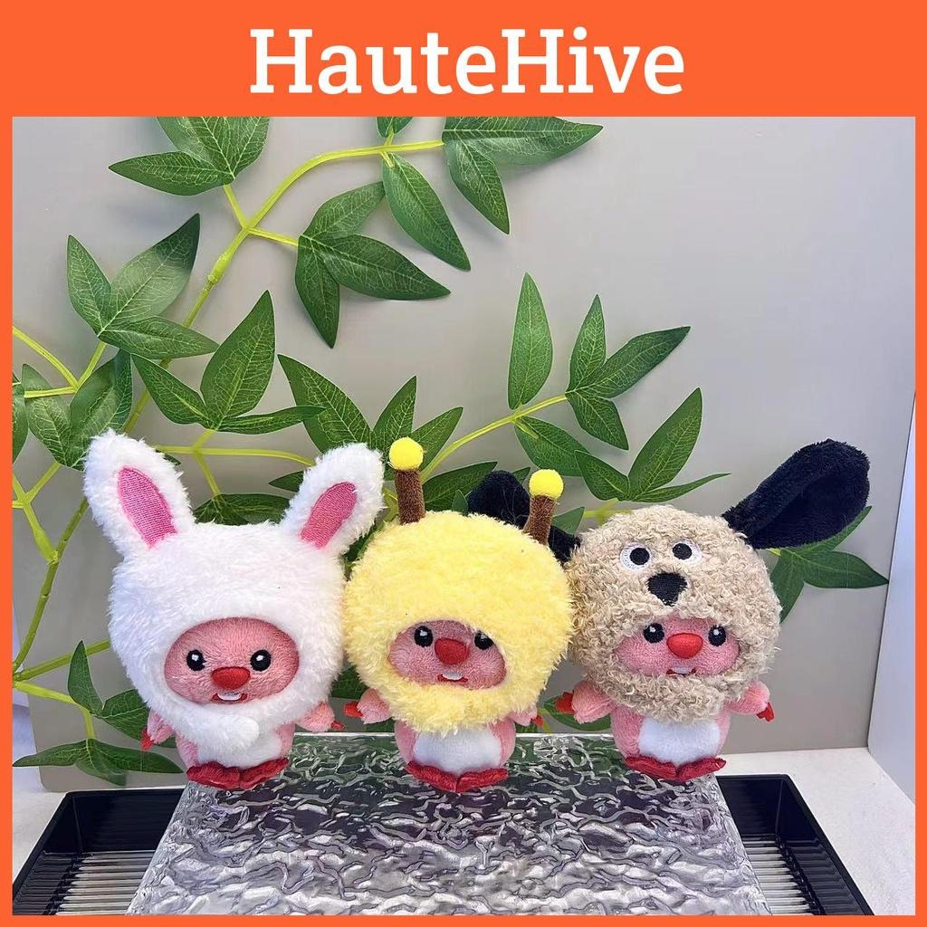 Plush Stylish Beaver Keychain Creative Animal Charm With Comfortable Short Filling Fur