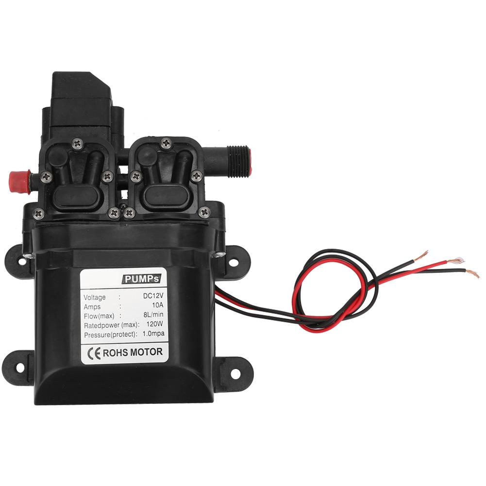 DC 12V 120W High Pressure Self Priming Diaphragm Water Pump with Automatic Pressure Switch