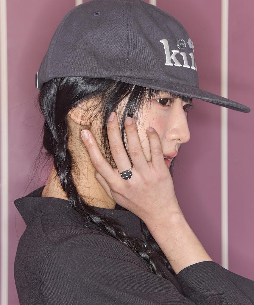 Kiibi Logo Button Cap Black