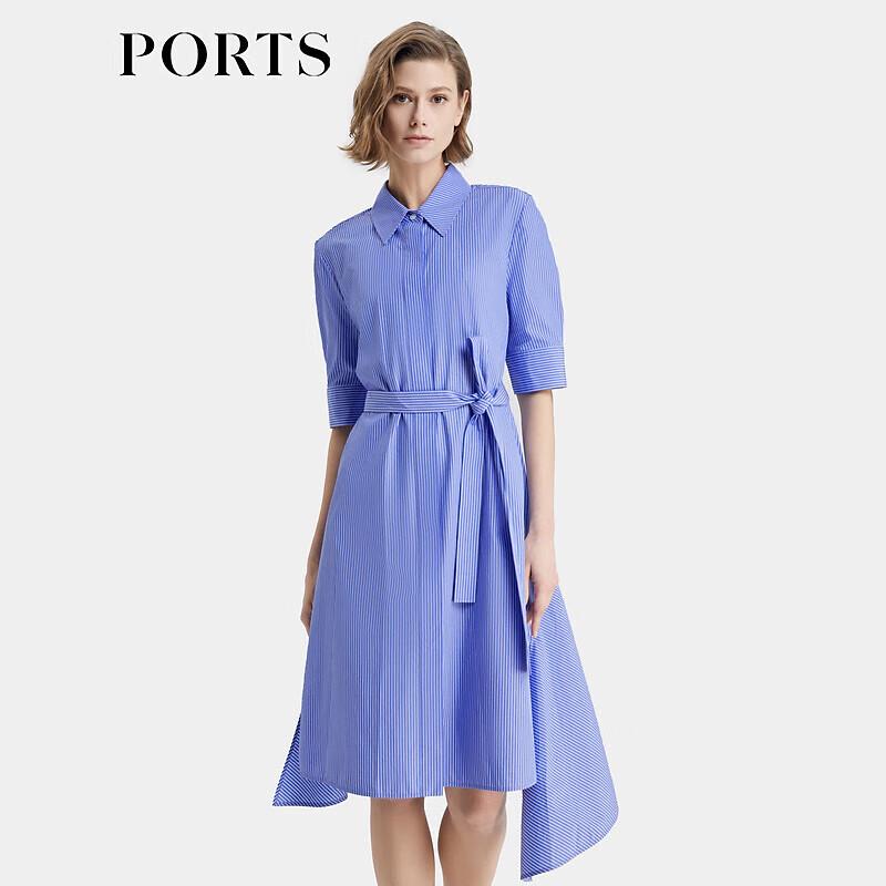 

PORTS Women s Striped Cotton Shirt Dress M