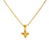 Vintage Sun Moonlight Octagon Gold Plated Stainless Steel Necklace Women'S Premium Jewelry