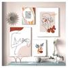 Retro Wall Art Canvas Painting Nordic Posters And Prints Wall Pictures For Living Room Decor Line Girl Plant Moon Quote Abstract