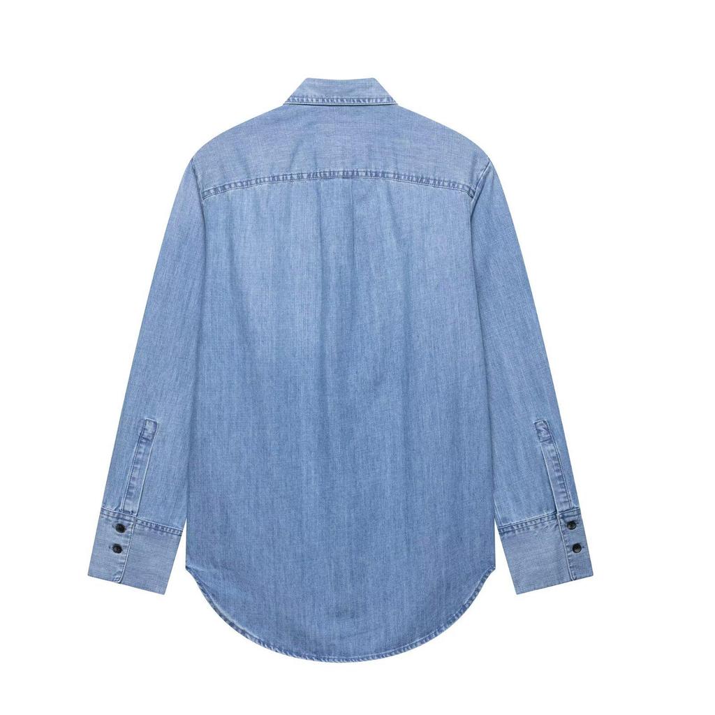2025 Summer European & American Style Women's Versatile Denim Shirt