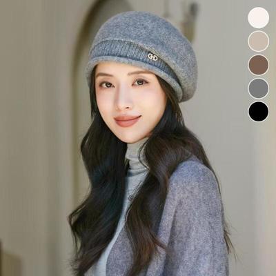 Women's Bread Sweater Initial Beret Hat