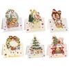 Yousheng 10 Pcs Christmas Greeting Card Gold Stamping Blank Xmas Postcards 3.9 X 5.3 Inch Merry Christmas Cards for Friends Family