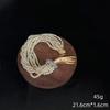 Brooch Multi-Layer Beaded Necklace French Retro Temperament Clavicle Chain Light Luxury Premium Bracelet Jewelry