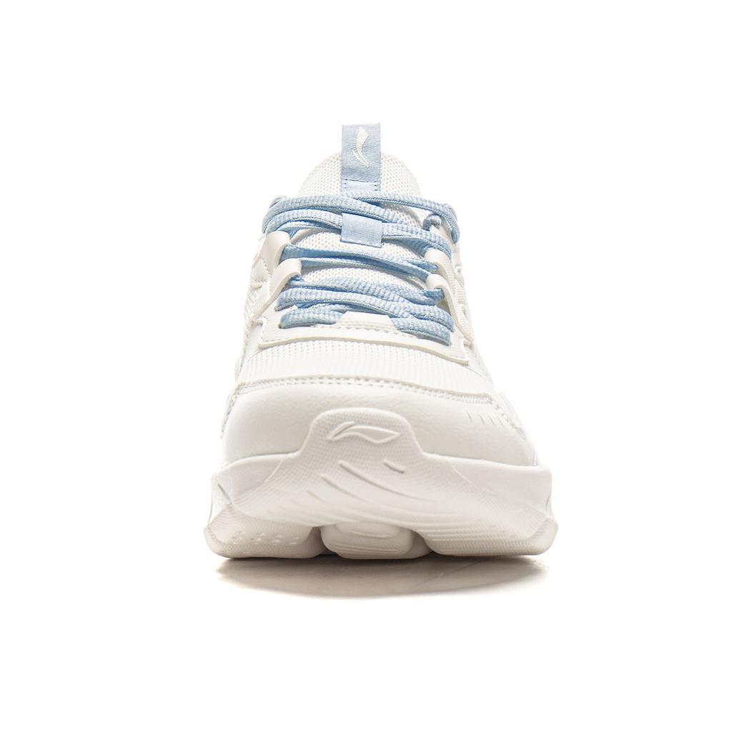 New LiNing Cushioning, Abrasion Resistant, Breathable, Lightweight Low Top Sprint Running Shoes Women's White Blue ARSV076-4