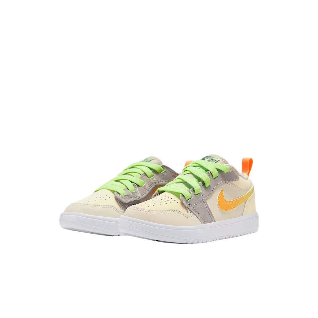 Jordan 1 Leather Low Alt Comfortable Fashion Simple Trendy Kids Sneakers Kids Sneakers Yellow Gray HQ5774-001