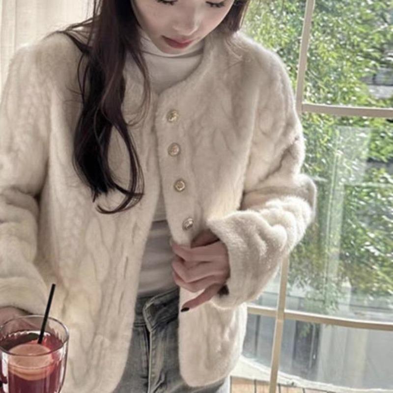 

Новая осенне-зимняя стеганая хлопковая куртка из искусственного меха норки для маленькой светской львицы XL (125-140)