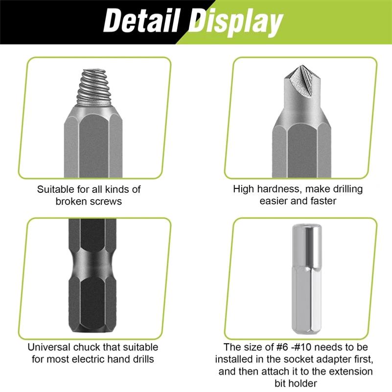 33 PCS Damaged Screw Extractor Drill Bit Extractor Drill Set Broken Speed Out Bolt Extractor Bolt Stud Remover Tool Sleeve