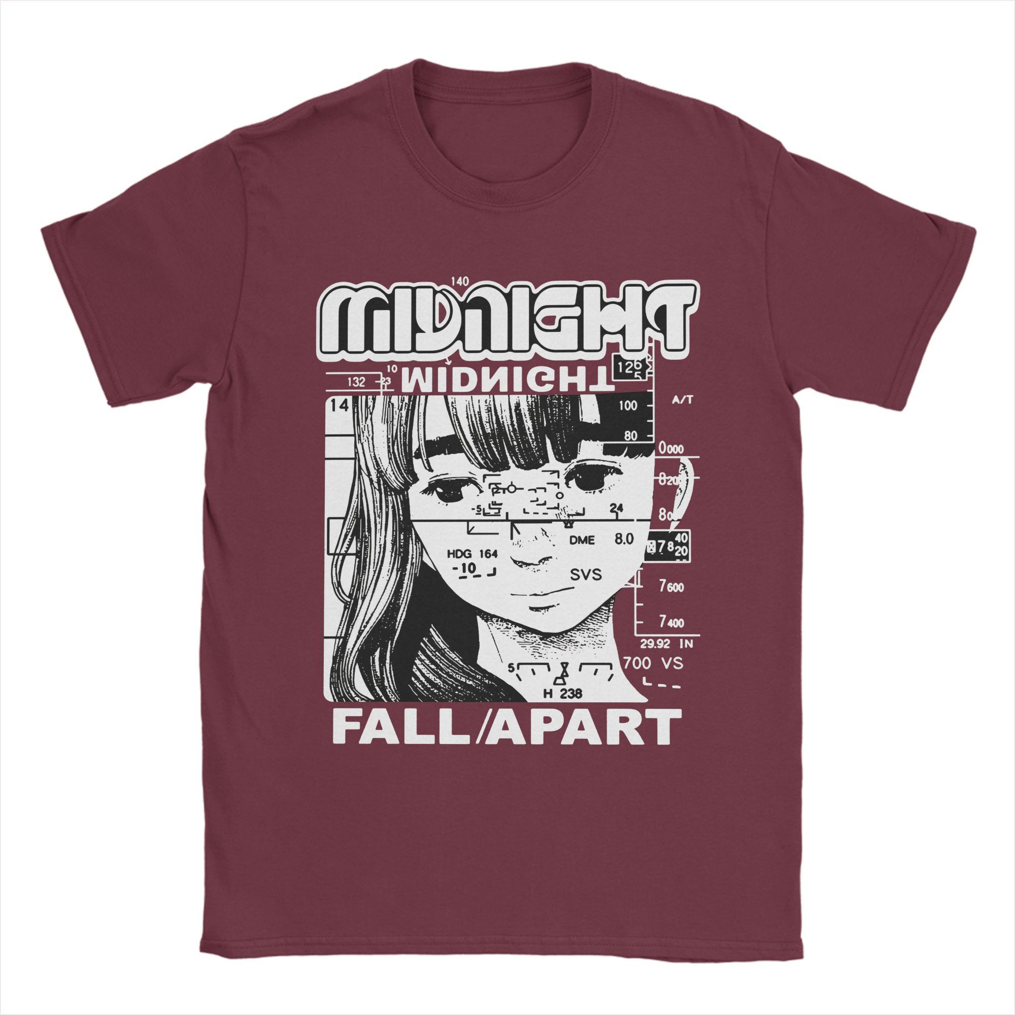 

Oyasumi Punpun Арт Мужские футболки Модная футболка с коротким рукавом и круглым вырезом Хлопковая одежда с принтом XXXXXL бордовый