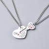 Qianji Love Key Engraved Couple Necklace Set: Creative Fashion Accessory for Partners and Students