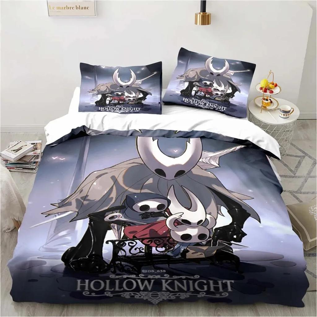 Neues Hollow Knight Mode 3D Digitaldruck Bettwäscheset Bettbezug Bettdecke Bett Einzel Twin Full Queen Jugend Mädchen Jungen Geschenk