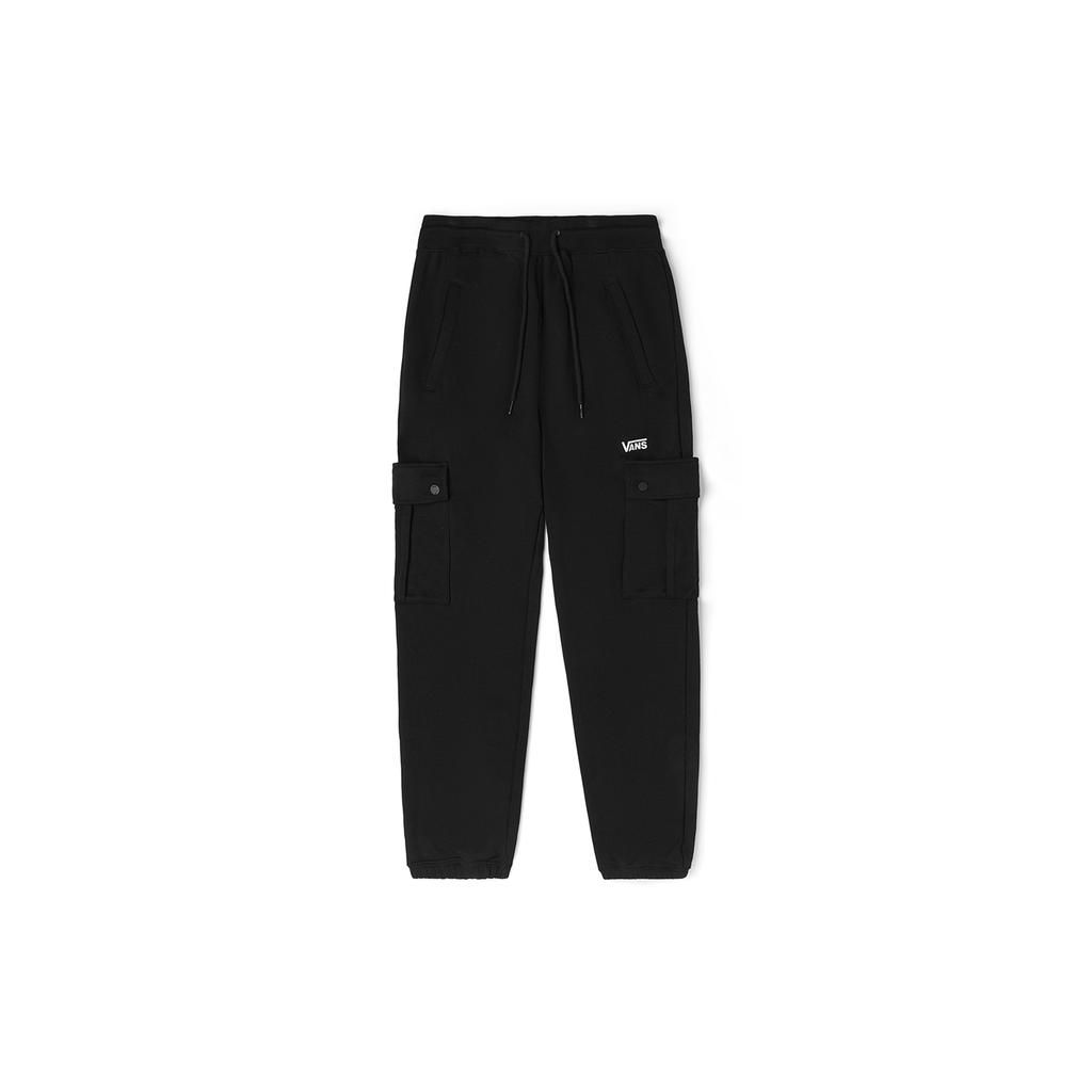 Vans Simple Drawstring Versatile Solid Color Tapered Sweatpants Unisex Bottoms Black VN00090WBLK