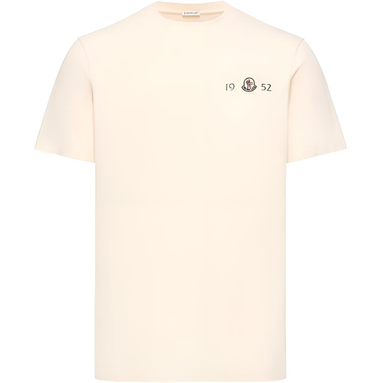 T-shirt Casual Manches Courtes Régulier Simple Classique Moncler Hauts Homme L20918C000528790F034 M white