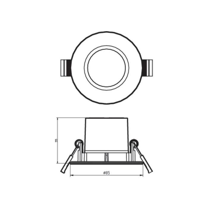 Einbaustrahler LED - Philips - DIVE - Weiß - 400 Lm - 5 W - GU10