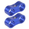 Qiilu Hose Separator Tubing Separator Clamp Fitting Aluminum Alloy 2pcs 4.4*1.9cm AN6 Cable Clips Resistant Fixing Replacement