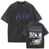 Vintage Washed Mora Lo Mismo De Siempre Album Letter Print TShirt Mens Women High Quality Fashion Oversized Cotton T Shirts
