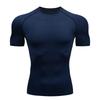 Men's Quick-Dry Elastic Sports T-Shirt - Breathable Ice Silk Short Sleeve Fitness Wear